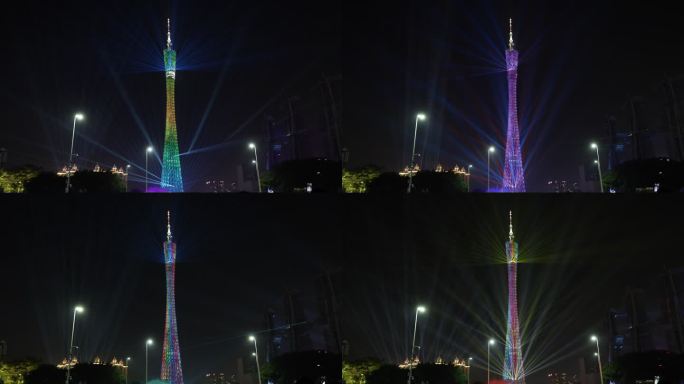 4K广州塔夜景灯光节
