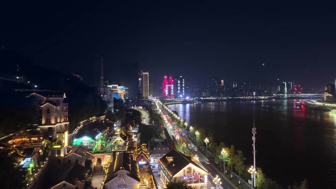 重庆夜景城市风光