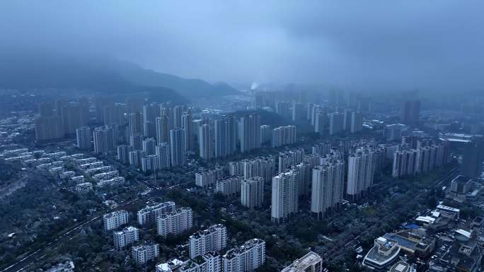 雪后城市风景