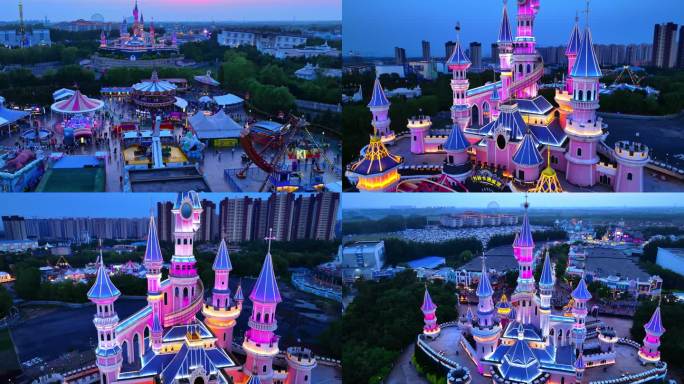 4K迪士尼方特城堡游乐园童话