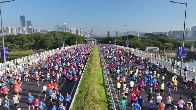 深圳南山2023马拉松航拍