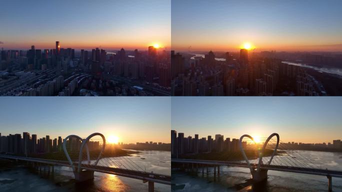 4K航拍沈阳日出合集