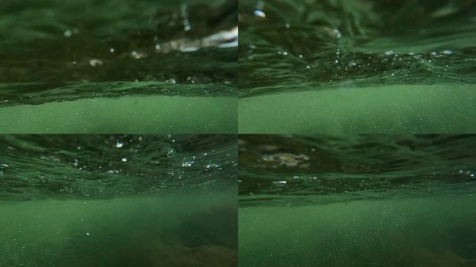 水下慢动作 水下镜头 溪流水下镜头