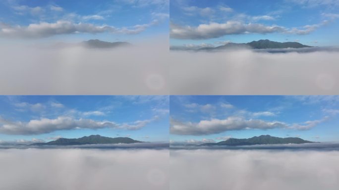 穿云破雾终见蓝天和青山