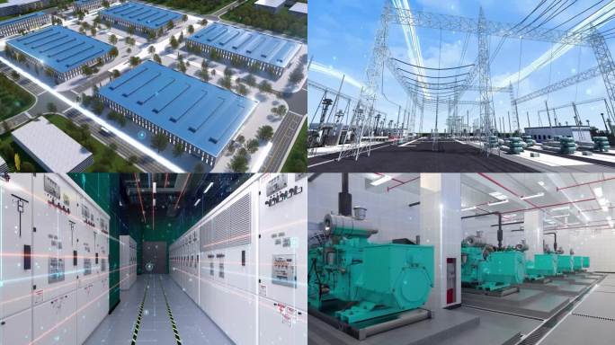科技电网发电电力传输变电站高压线发电室