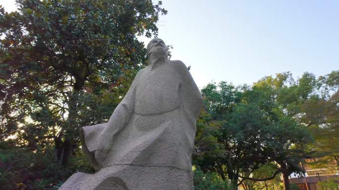 浙江杭州西湖景区苏堤苏轼苏东坡雕像4