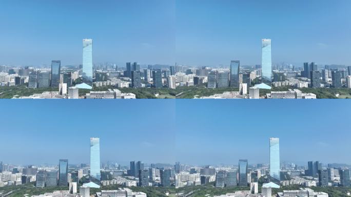 深圳南山科技园区汉京金融中心航拍腾讯大厦