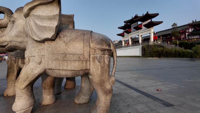 迎宾石象 公园雕像  石象 广场建筑