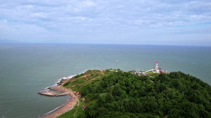 风力发电场 海角灯塔 风车 海岛风电