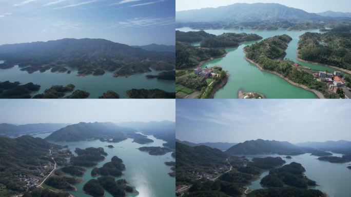4K湖北阳新仙岛湖5A景区航拍视频