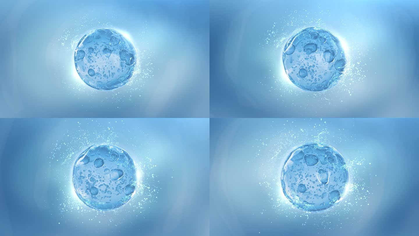 面膜化妆品因子粒子水珠精华细胞视频素材