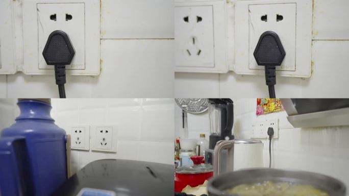家庭厨房插座插头安全用电教育