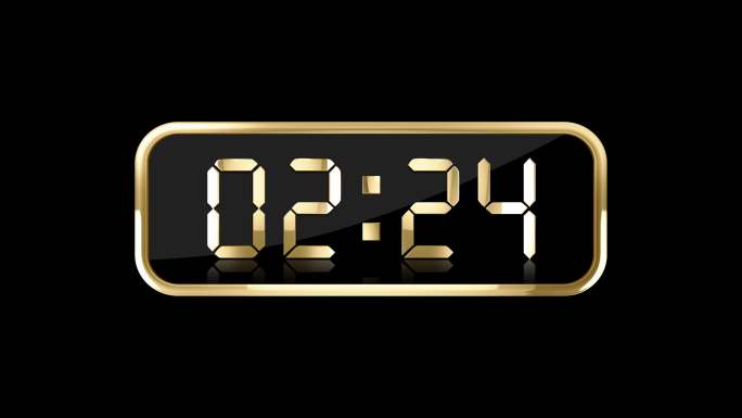 4K金色液晶数字计时器通道4分钟