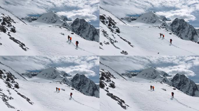 登顶雪山航拍