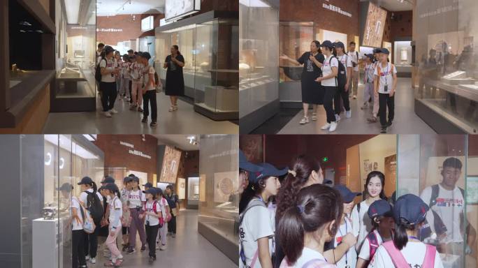 4K老师带学生参观博物馆 博物馆