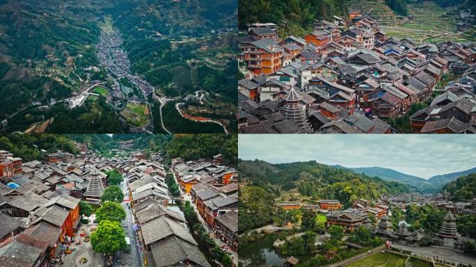 【4K】贵州肇兴侗寨 侗寨民族特色建筑村