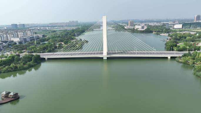 江苏省张家港沙洲湖大桥航拍