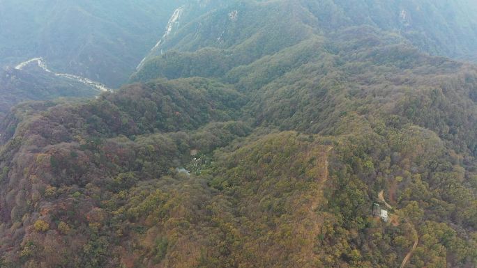 航拍云海秦岭云海秋季风景