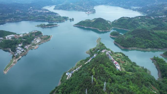 4K陕西安康瀛湖4A景区自然风光航拍