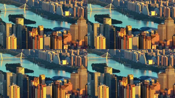 4K高清航拍沈阳宣传片摩天大楼城市建设