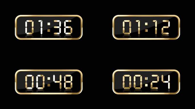4K金色液晶数字计时器通道2分钟