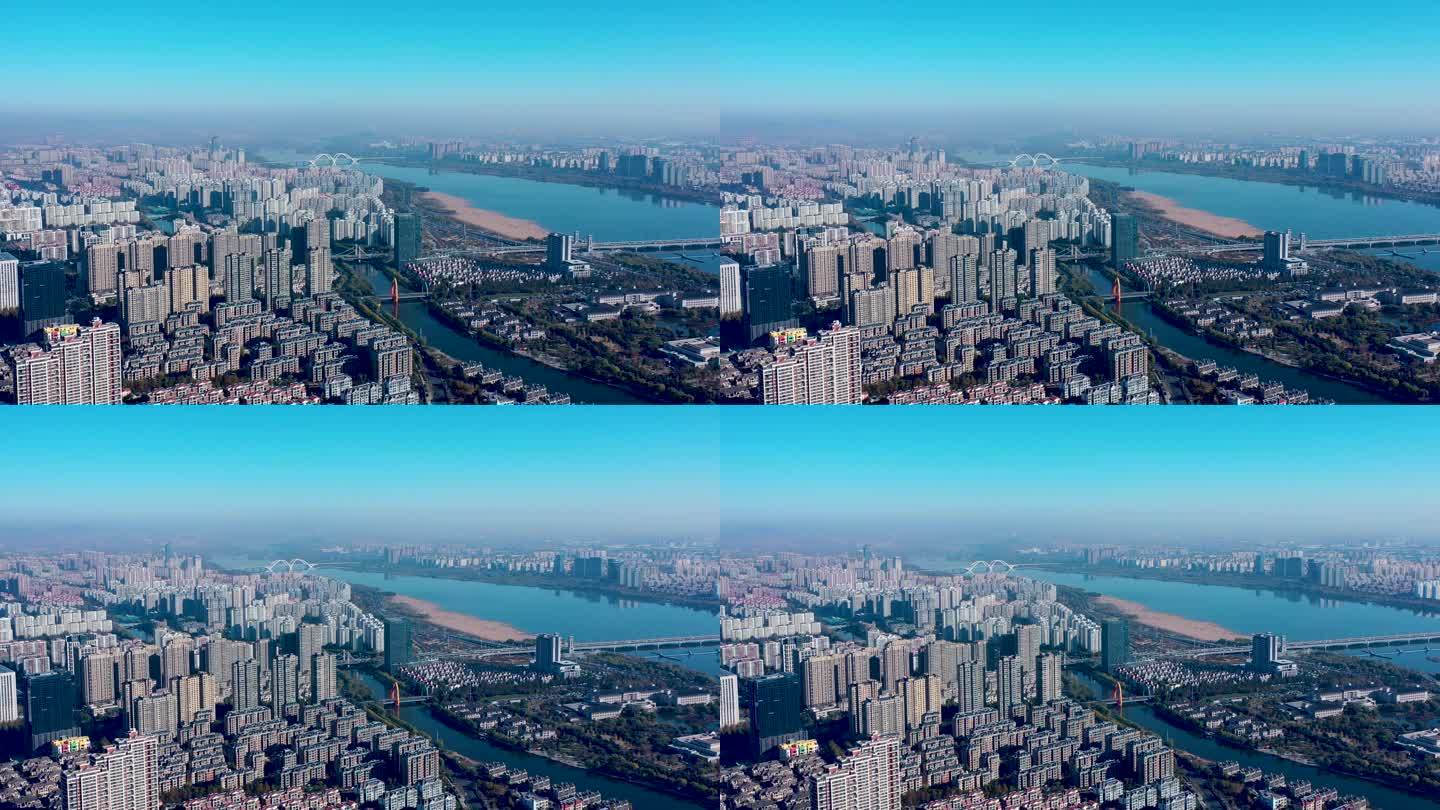 4K航拍临沂城市风景