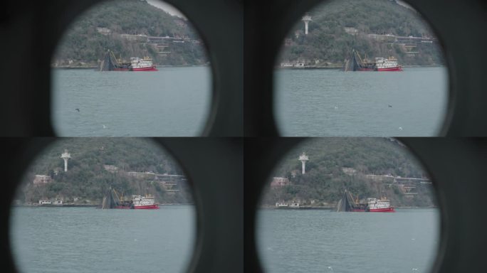 从船的靶心看到的拖网，fg01