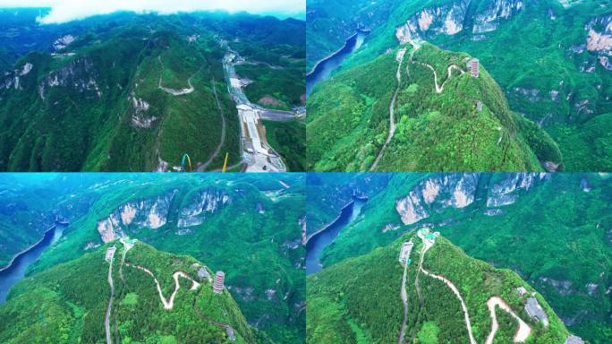 4K重庆龙缸国家地质公园5A景区航拍视频