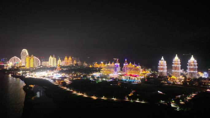 云南西双版纳告庄星光夜市夜景