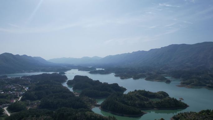 4K自然风光湖北仙岛湖4A景区航拍视频