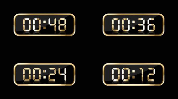 4K金色液晶数字计时器通道1分钟