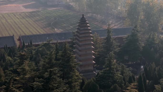 航拍洛阳白马寺