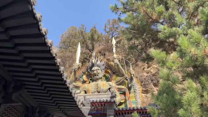 北京门头沟白瀑寺白瀑禅寺辽代古刹魔幻古刹