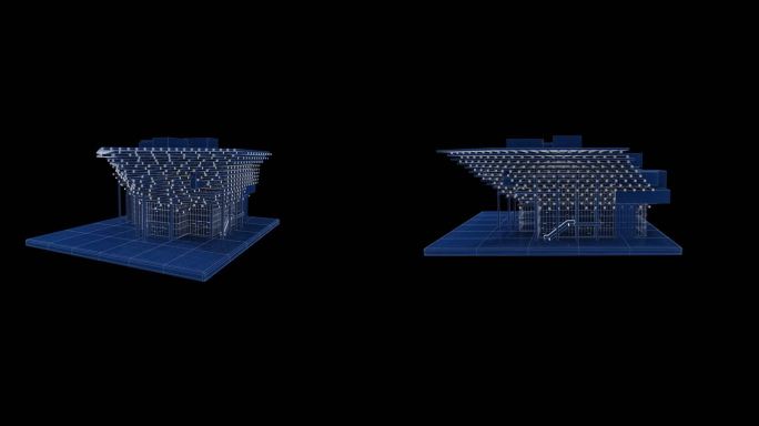 全息建筑 全息高楼 赛博朋克建筑