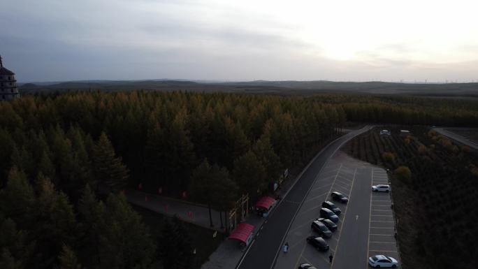 4K 塞罕坝 林场 秋景 航拍 赛罕塔