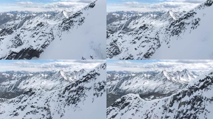 登顶雪山航拍