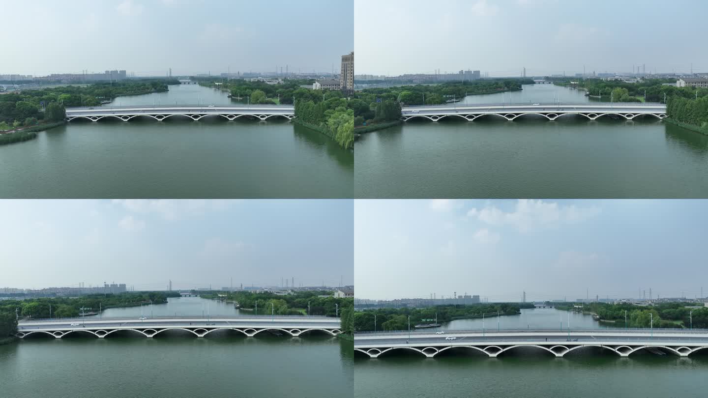江苏省张家港沙洲湖大桥航拍