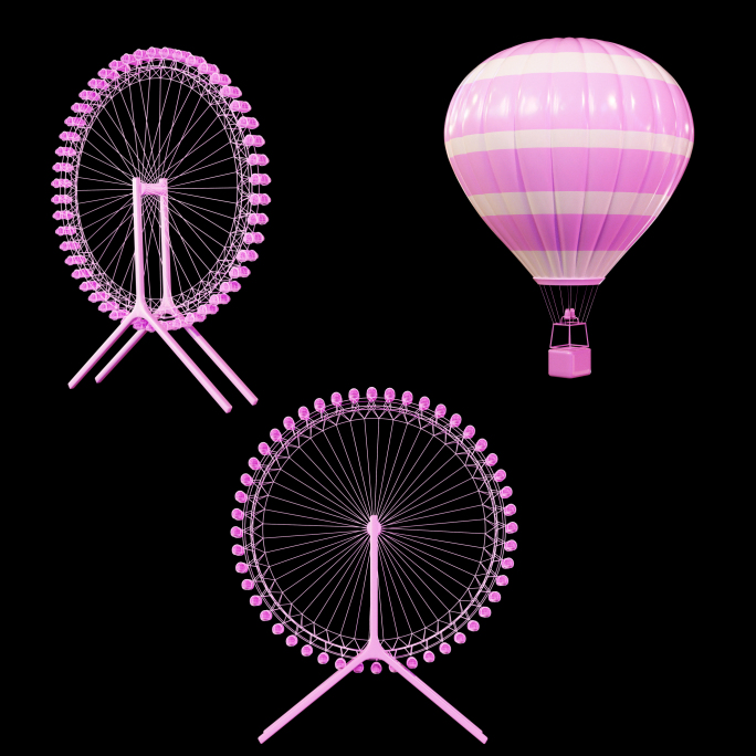 摩天轮热气球带通道循环