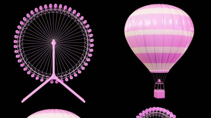 摩天轮热气球带通道循环
