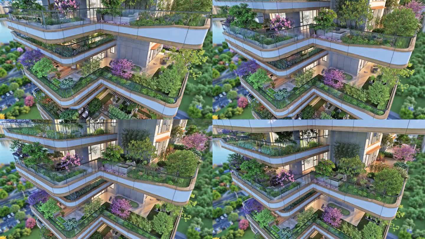 第四代住宅超级阳台景观三维素材