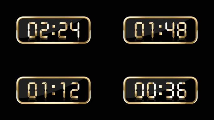 4K金色液晶数字计时器通道3分钟