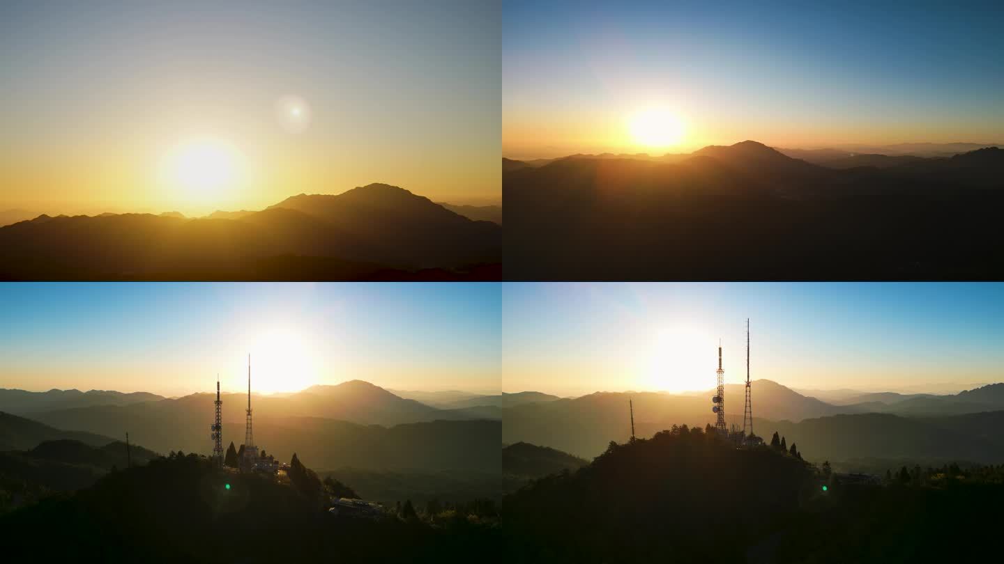 日出 井冈山  风景   阳光