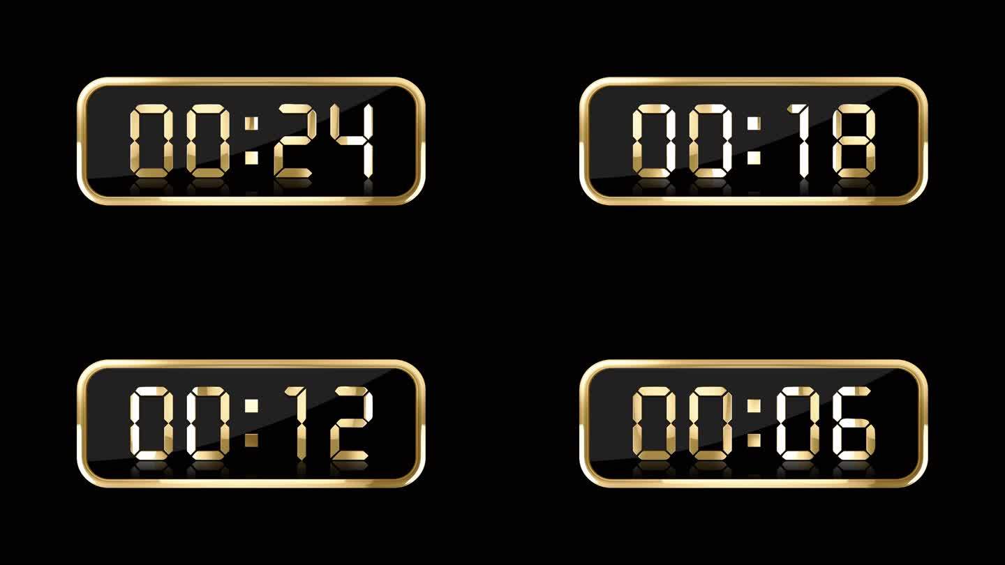 4K金色液晶数字计时器通道30秒钟