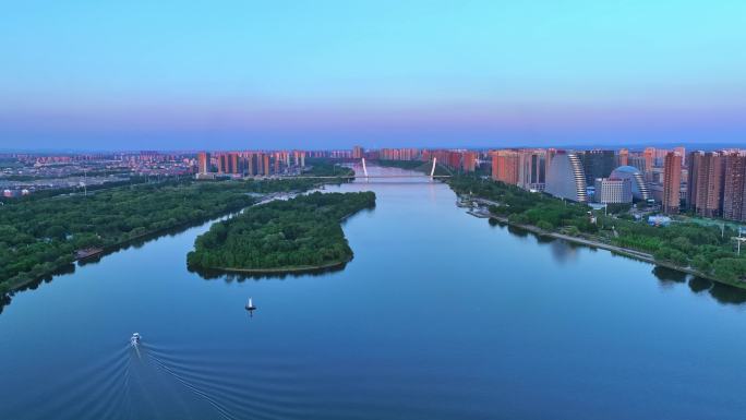 4K航拍沈阳宣传片浑河两岸沈阳地标建筑