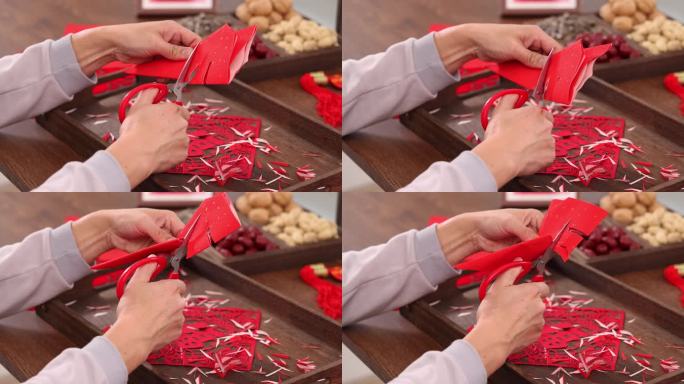 传统节日 春节前夕手工剪纸