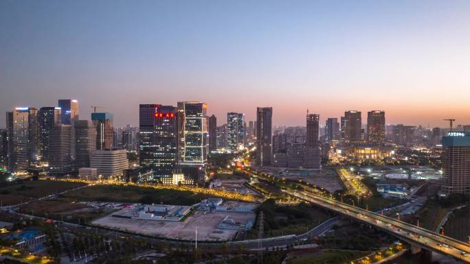 佛山金融高新区夜景延时