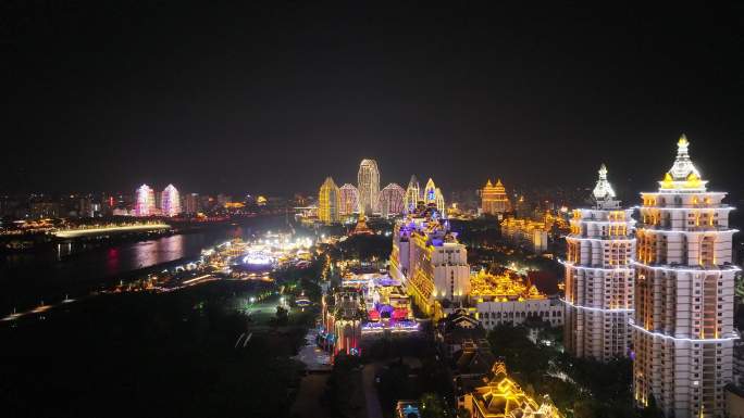 云南西双版纳告庄星光夜市夜景