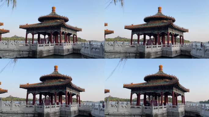 北京北海公园皇家园林北海公园亭子古建筑