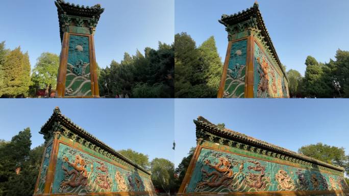 北京北海公园皇家园林北海九龙壁北海公园