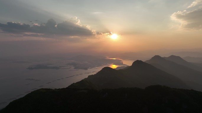 三都澳 日出日落 海岸线 火烧云 云层